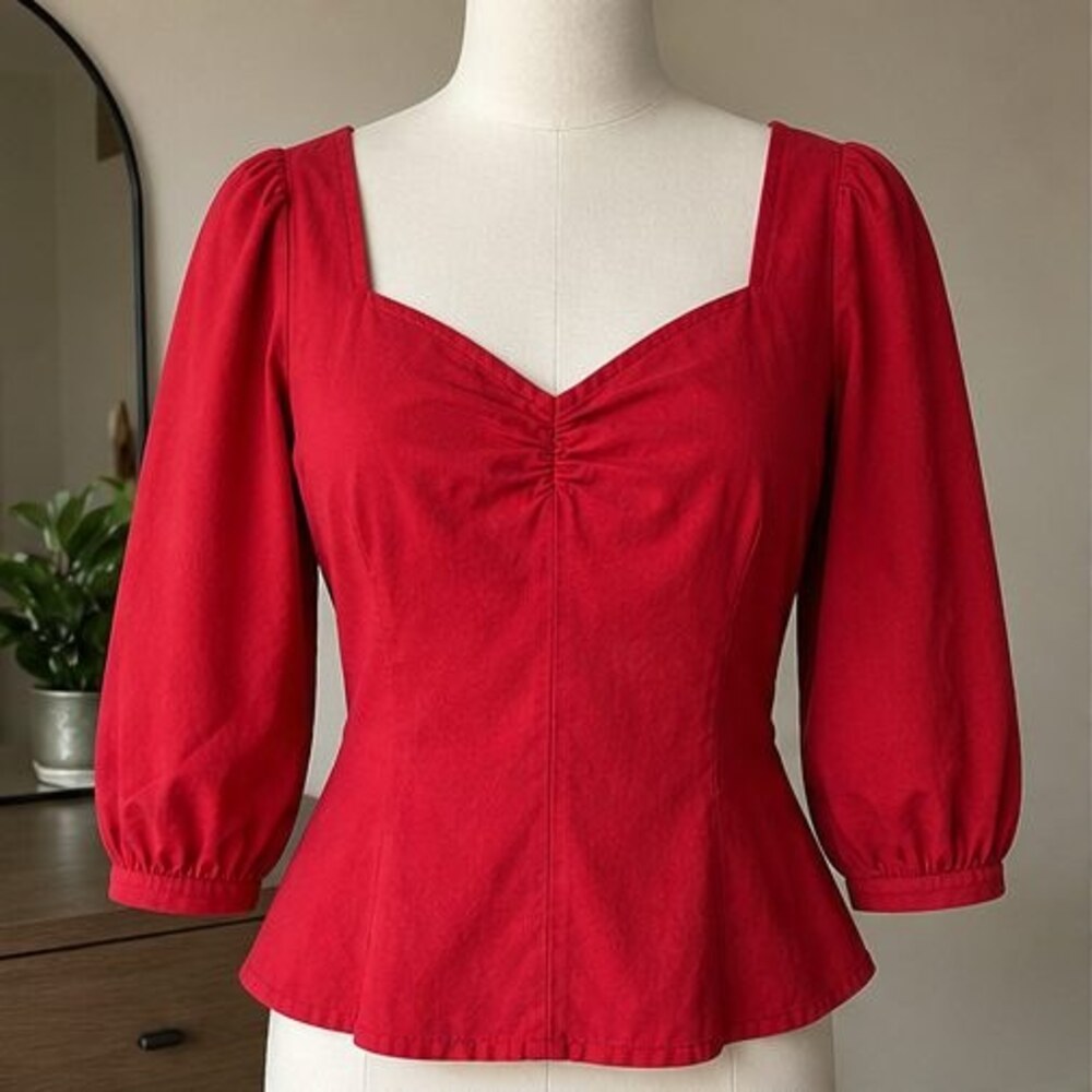Lilac Ruffle Blouse - Picture 1 of 6